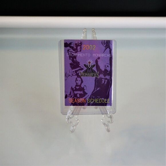 Sacramento Monarchs 2002 Season Schedule Vintage Sports Paper Ephemera - Picture 5 of 5